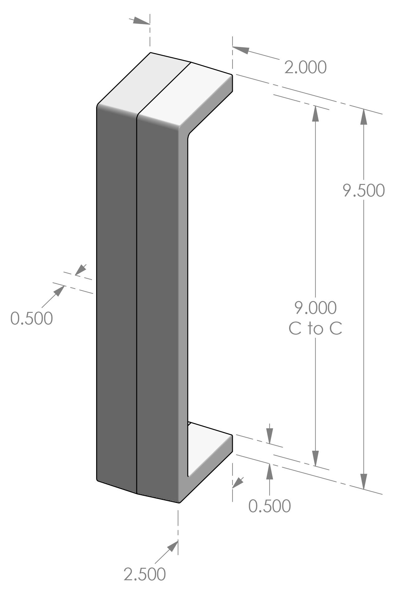 GH-970 Contemporary Grip Handle Specifications