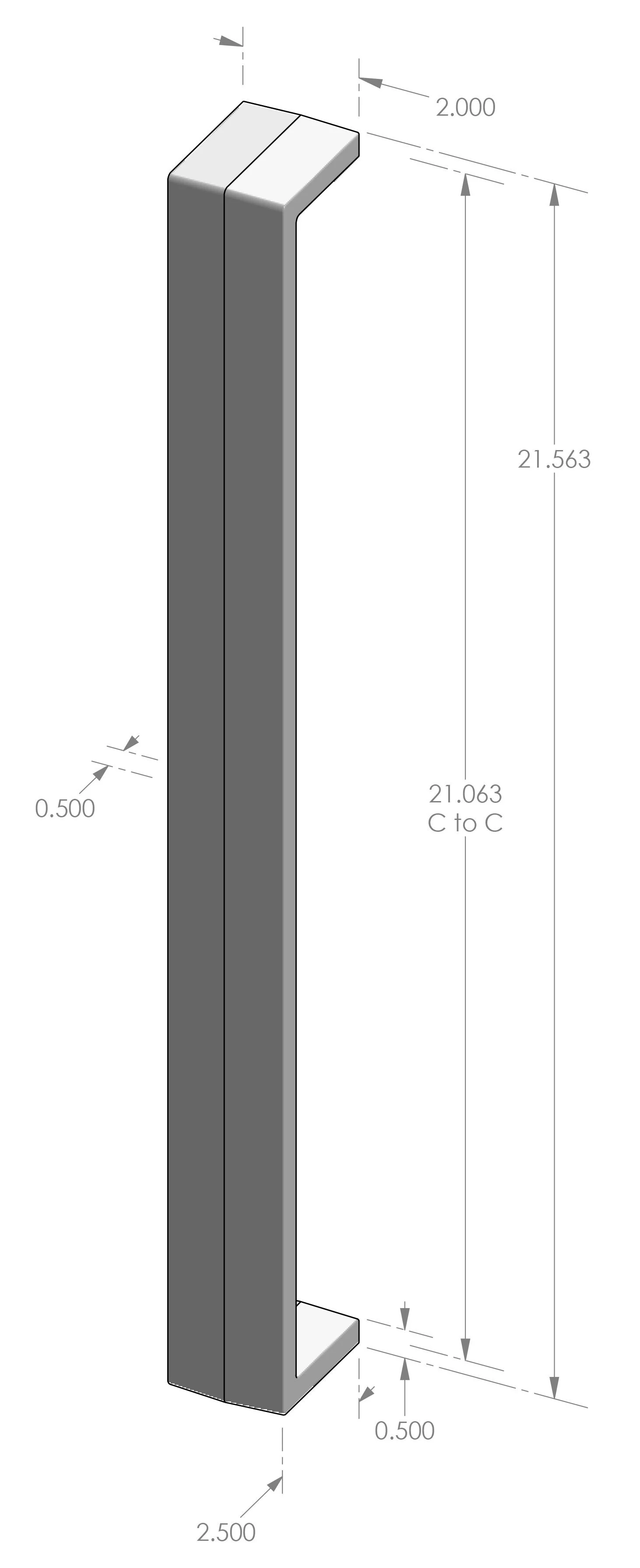 GH-974 Contemporary Grip Handle Specifications
