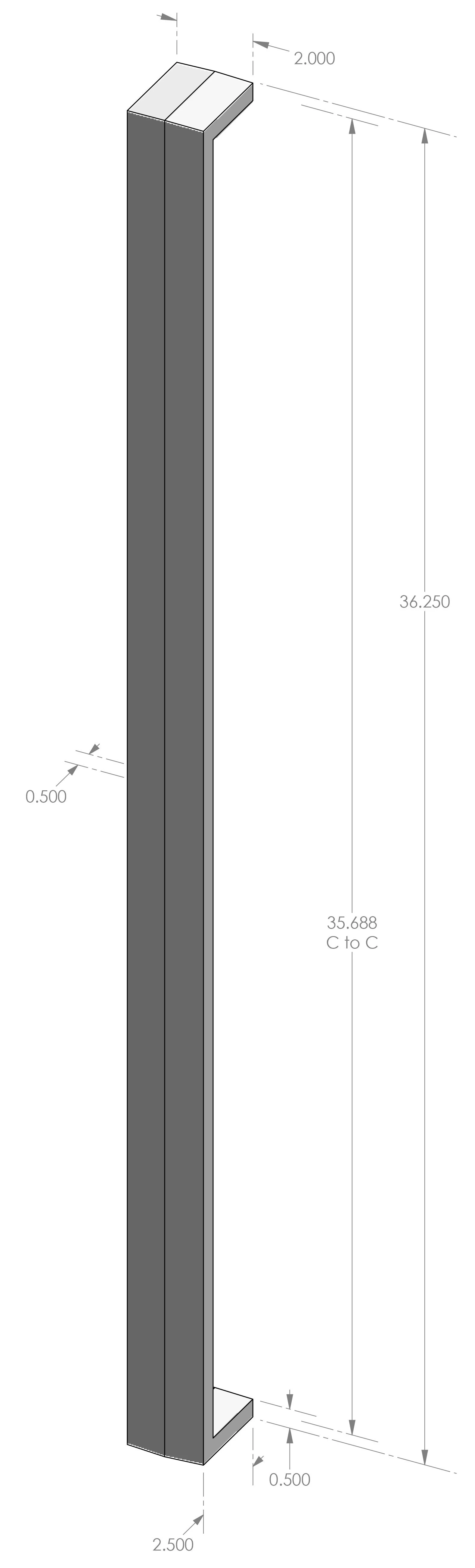 GH-974-36 Contemporary Grip Handle Specifications