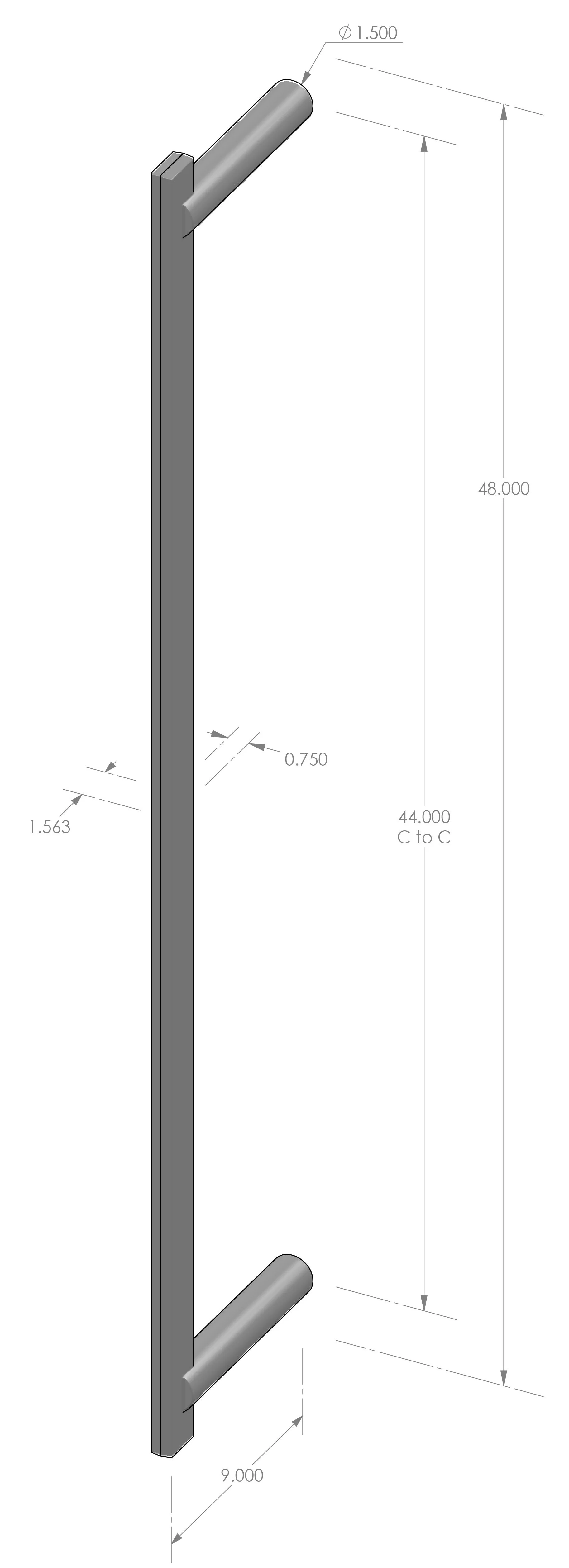 GH-9148 Contemporary Grip Handle Specifications
