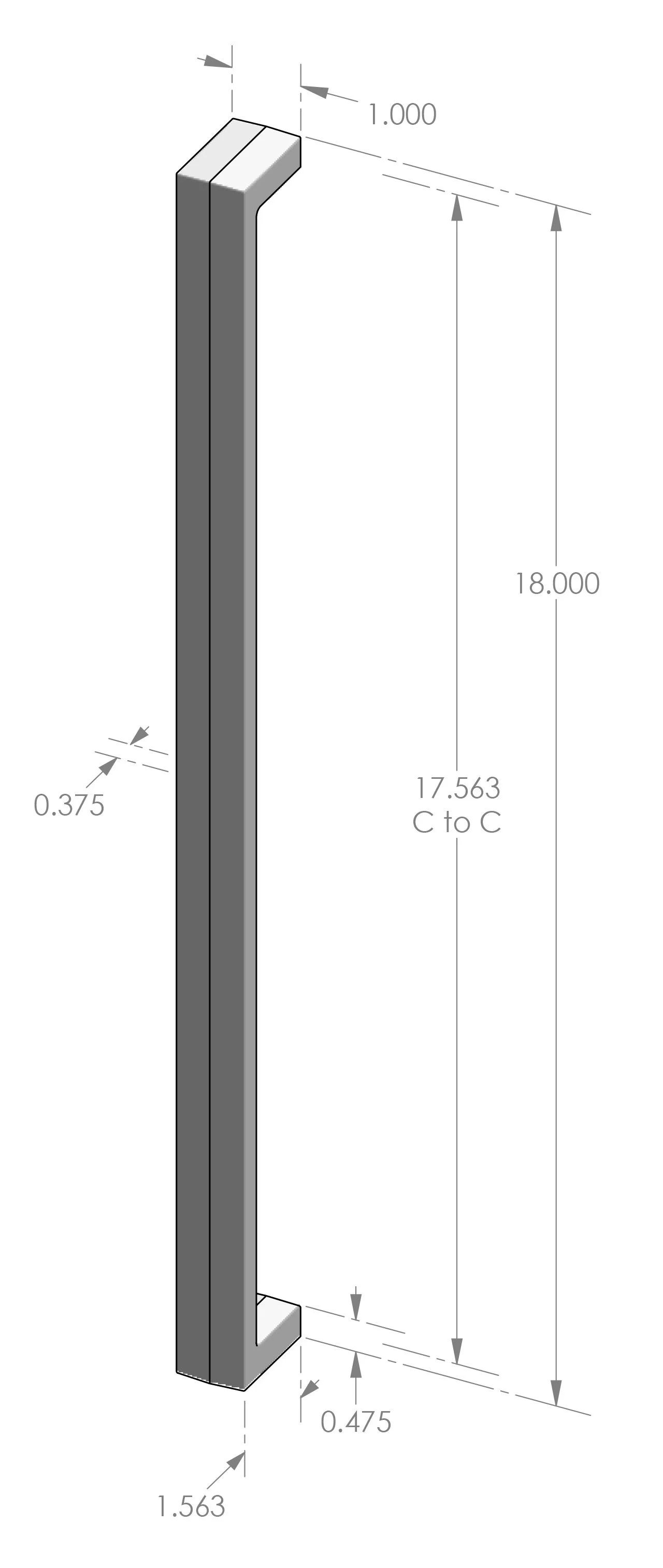GH-987 Contemporary Grip Handle Specifications