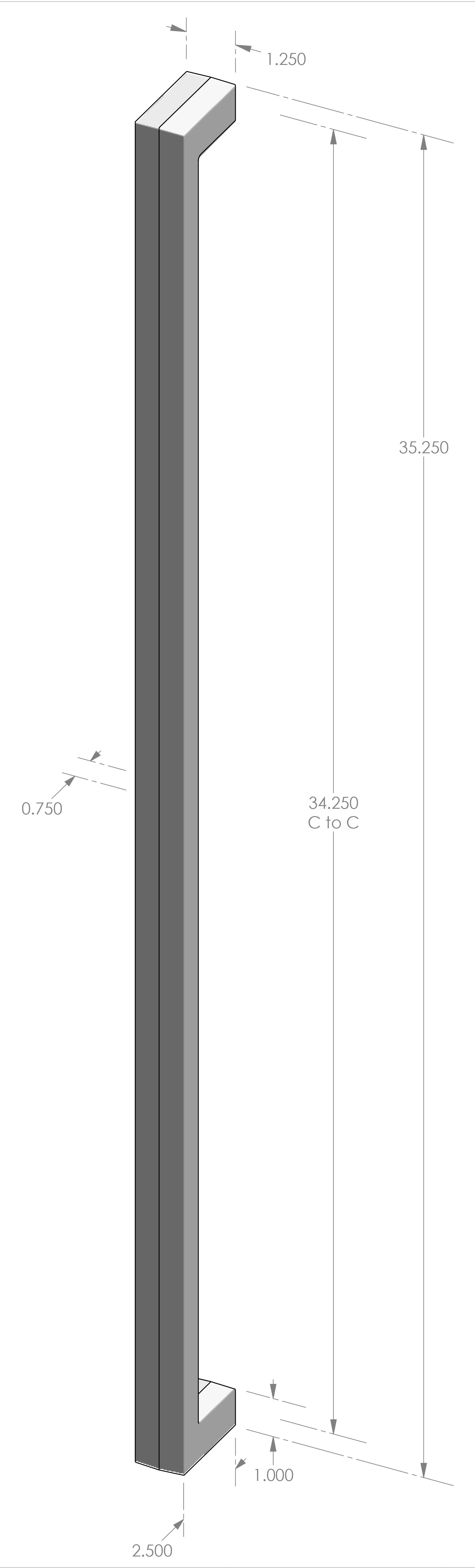 GH-988-35 Contemporary Grip Handle Specifications