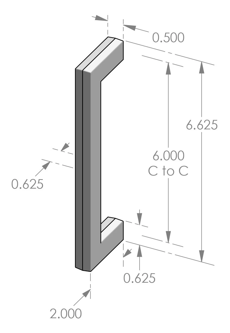 GH-1006 Square Grip Handle Specifications