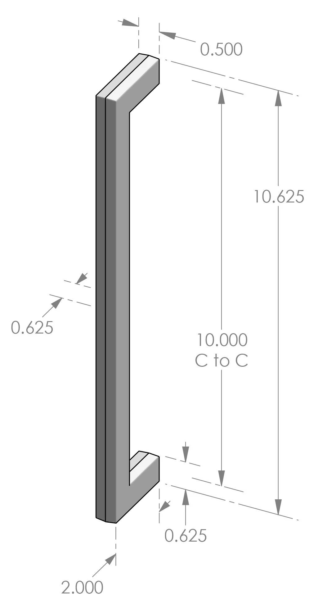 GH-1010 Square Grip Handle Specifications