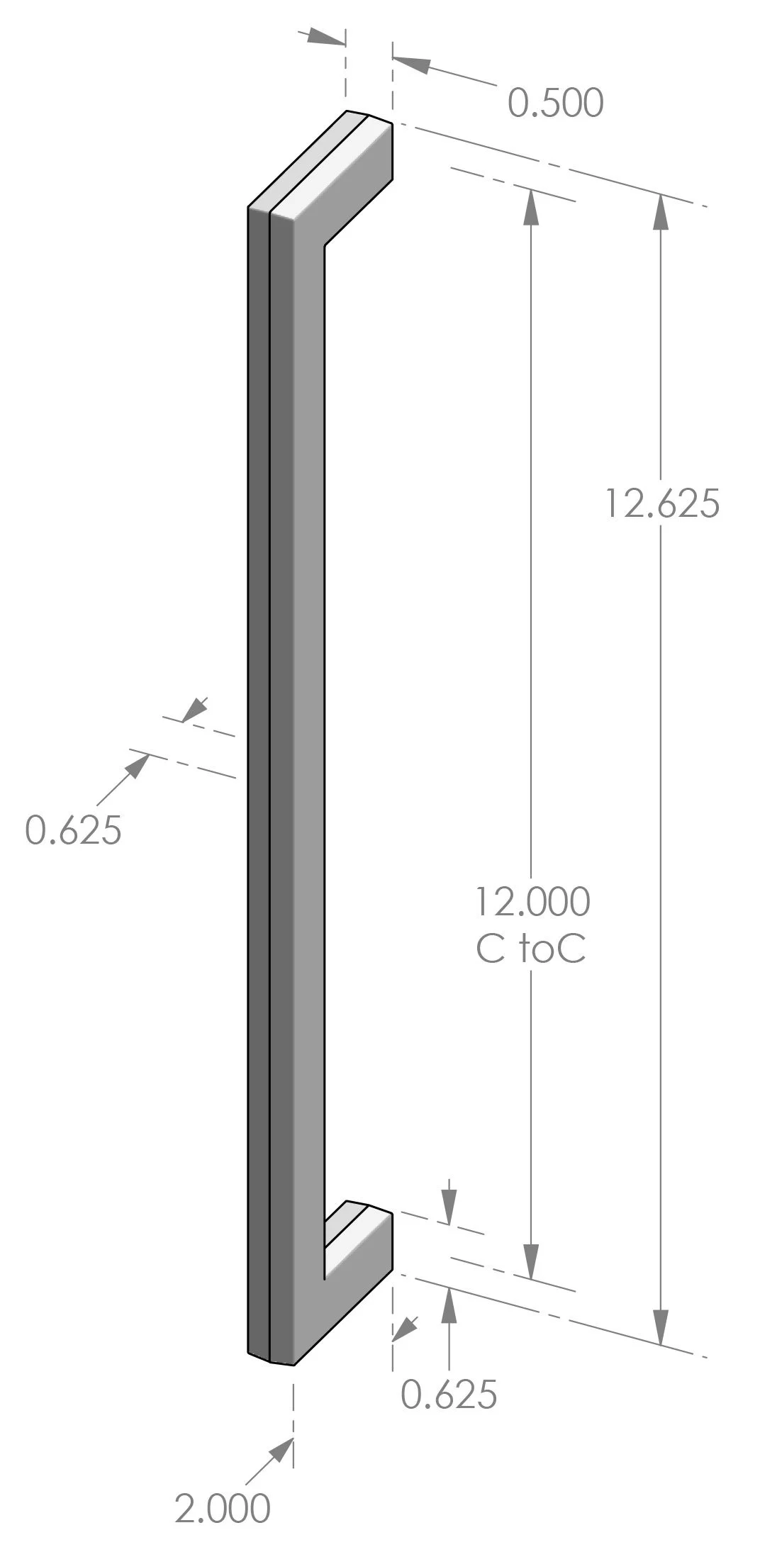 GH-1012 Square Grip Handle Specifications