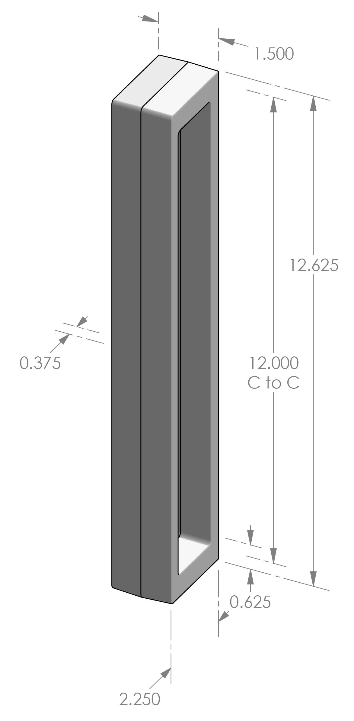GH-2000-12 Contemporary Grip Handle Specifications