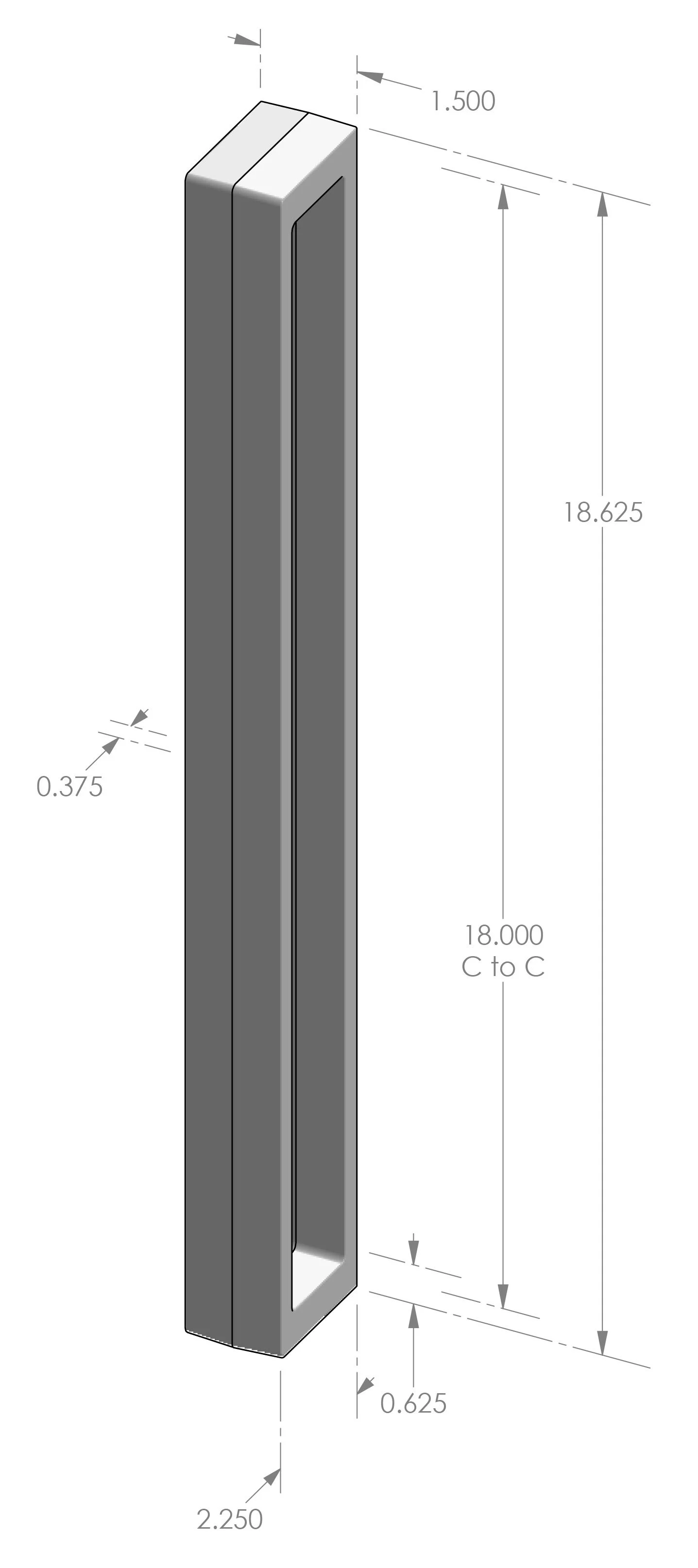 GH-2000-18 Contemporary Grip Handle Specifications