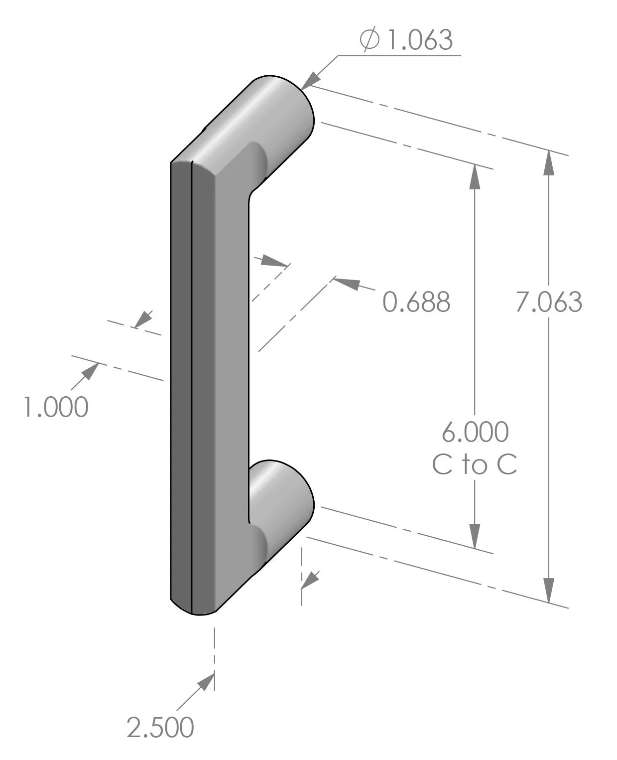 GH-9107 Contemporary Grip Handle Specifications
