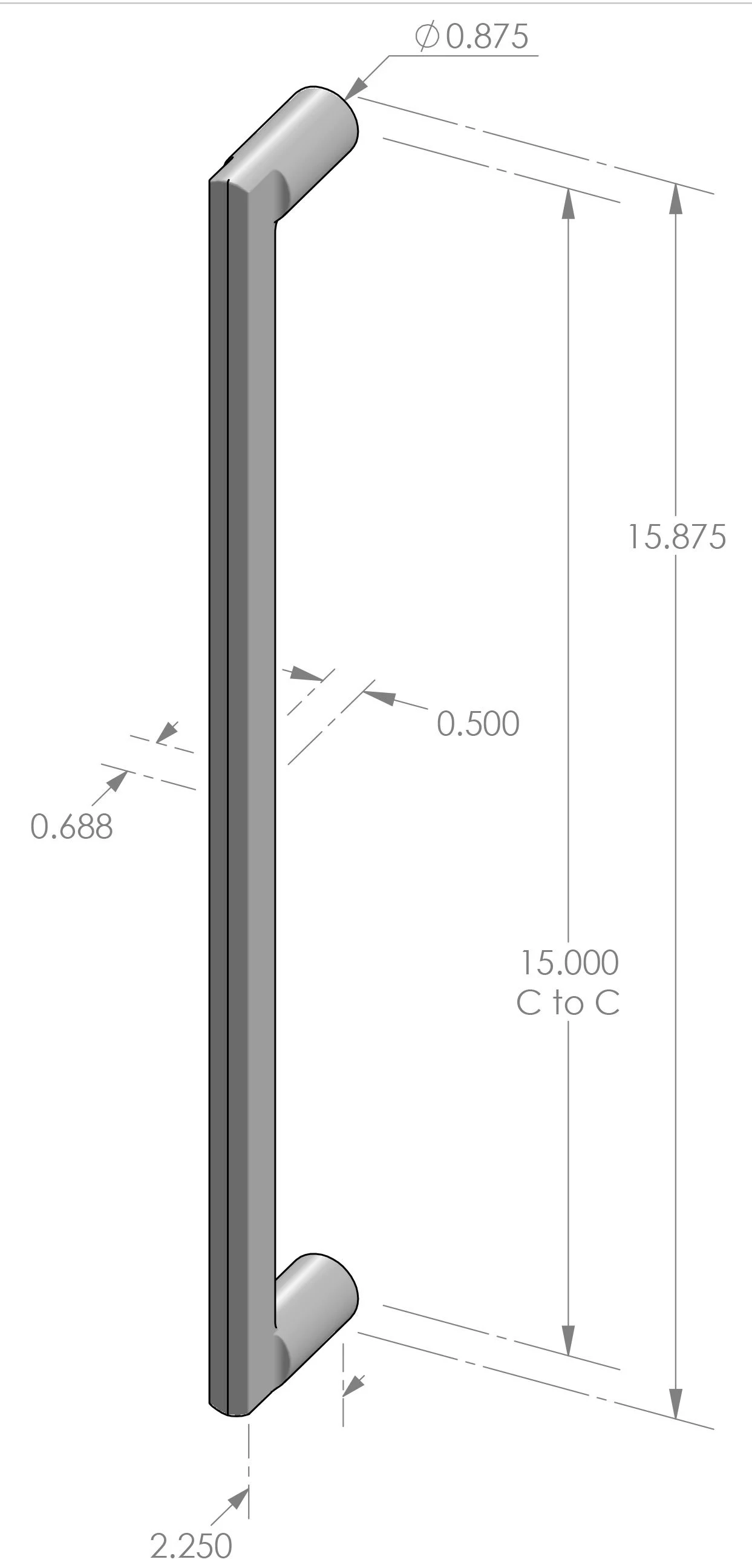 GH-9116 Contemporary Grip Handle Specifications