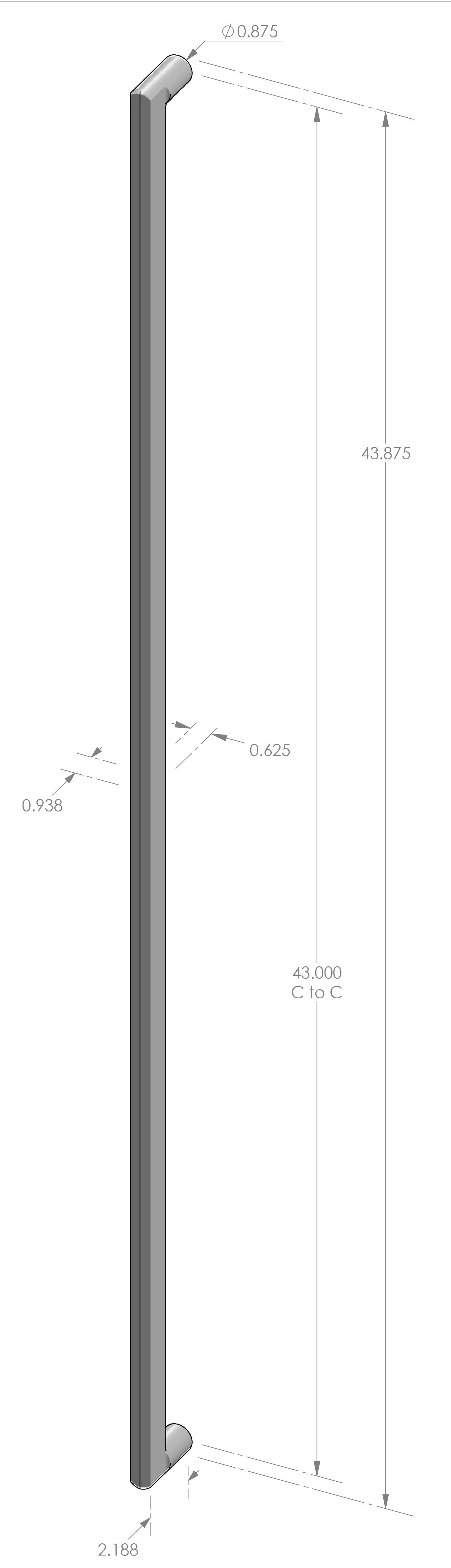 GH-9144 Contemporary Grip Handle Specifications