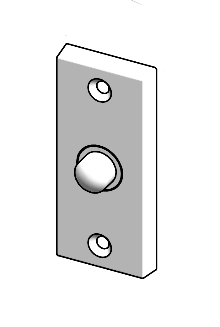 DRB-9-3 Rectangular Contemporary Door Bell