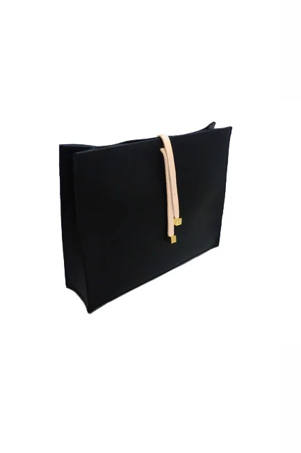 Black Leather Clutch