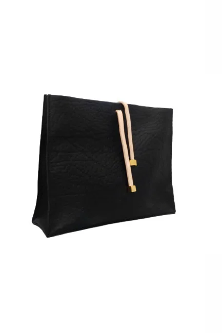 Embossed Leather Clutch