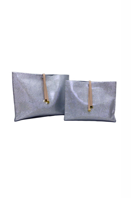 Tannery LA Silver Clutch Small and Large