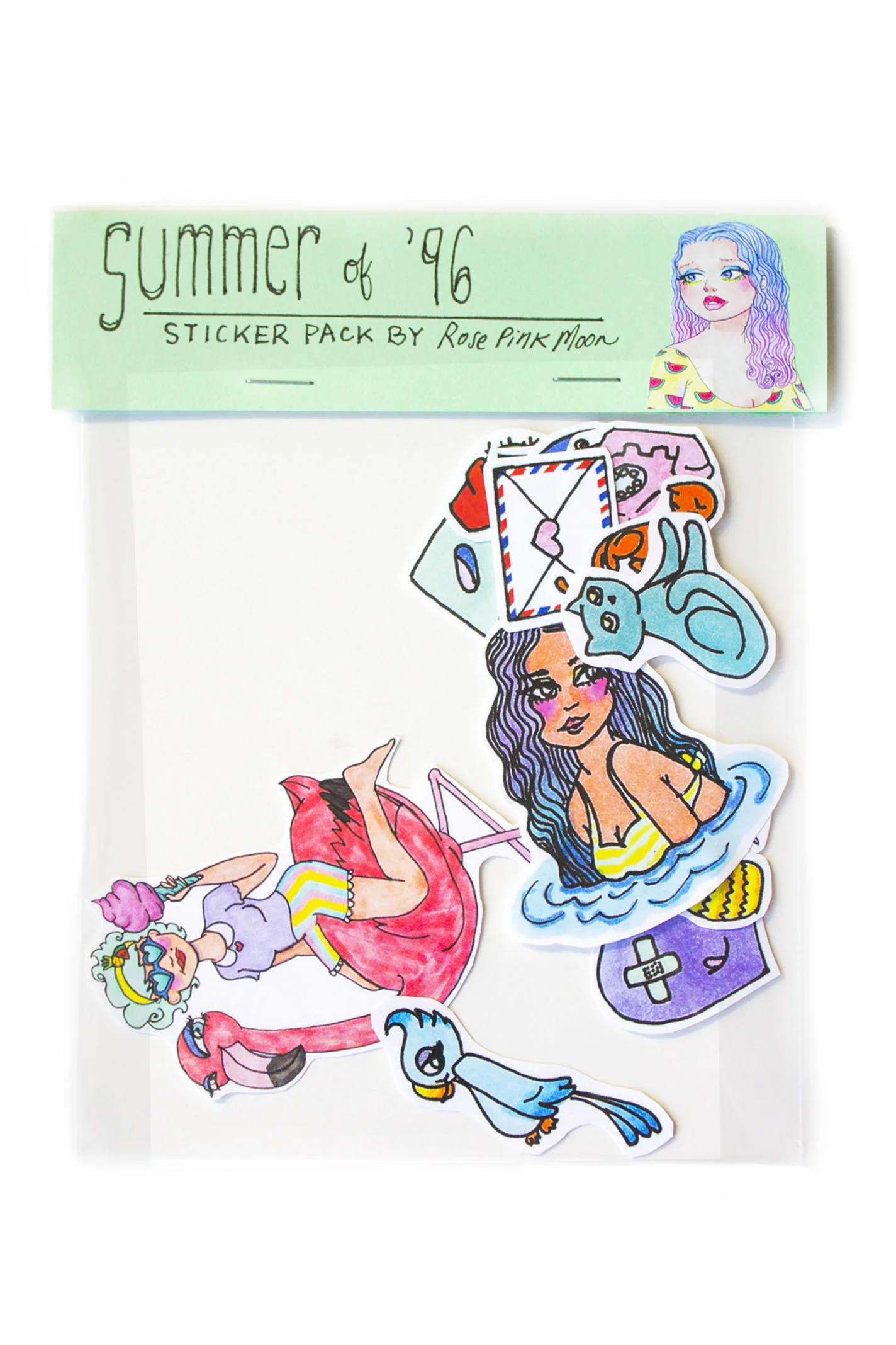 Rose Pink Moon Summer of 96 Sticker Pack.jpg