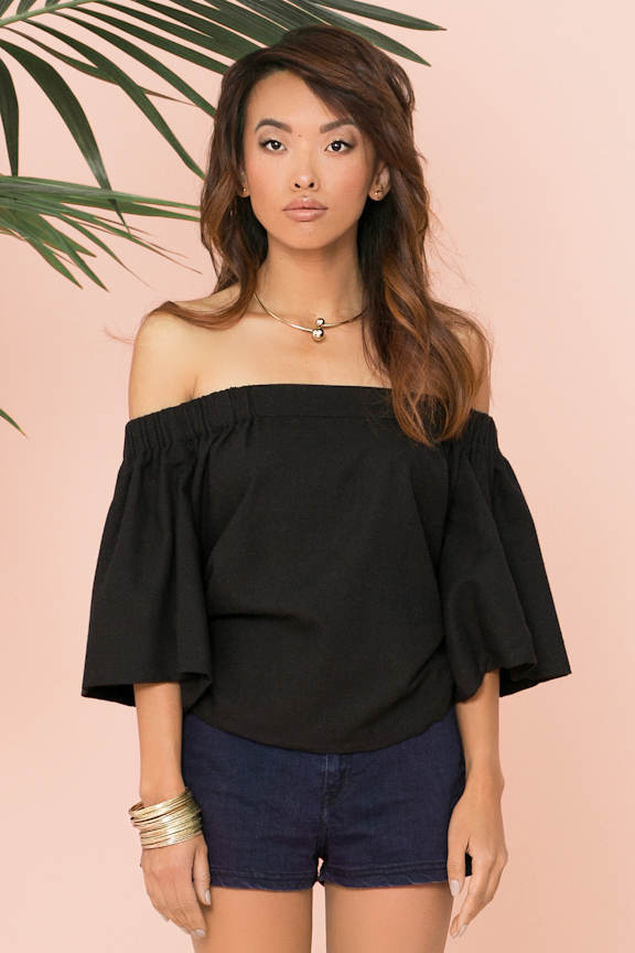 Black Silk Top