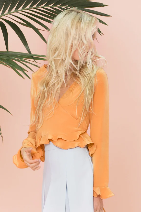 Silk Blouse Orange