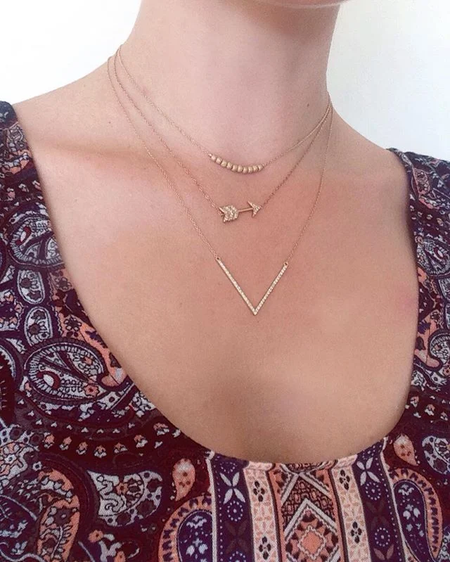 Layering diamonds + gold #choker for a glam boho vibe✌️Get the look on vialosangeles.com