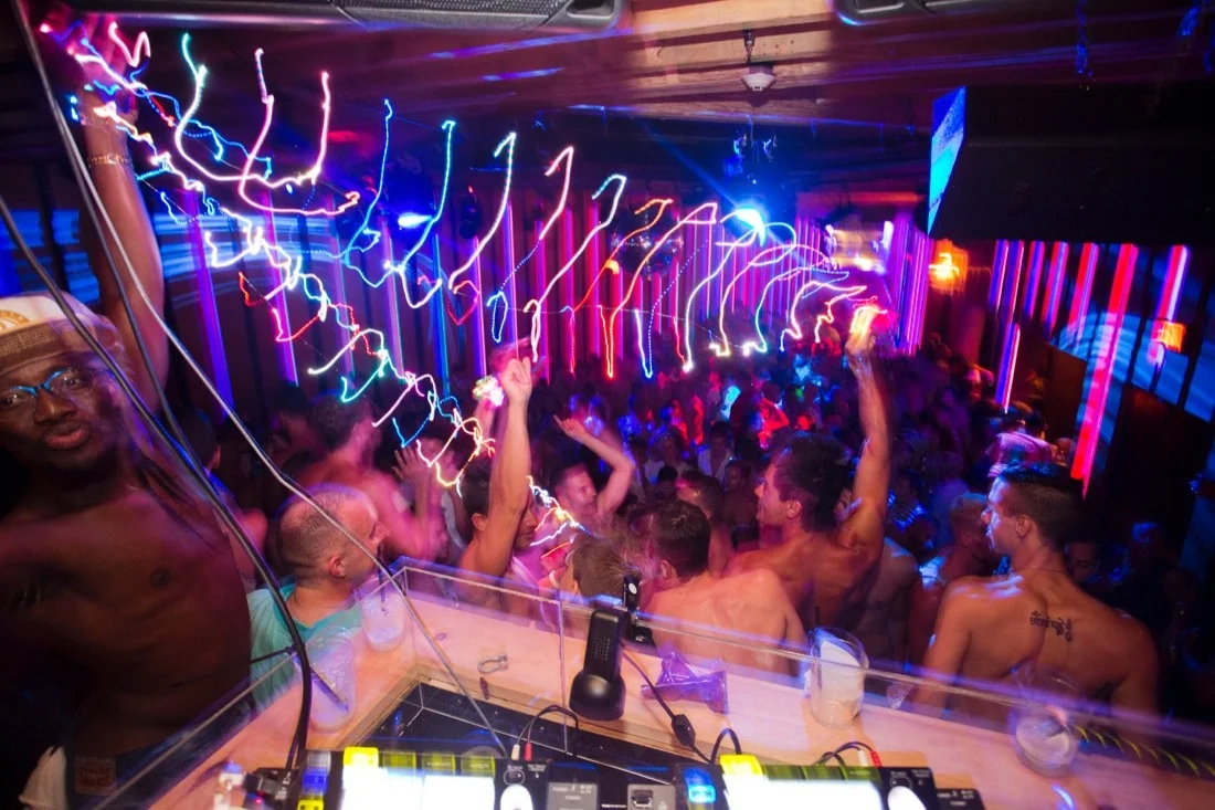 fire island pines august 21st & 22nd 9; fun tea pavilion crowded lights ricardo.jpg
