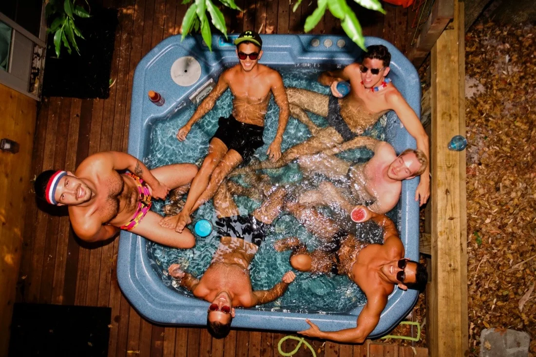 fire island pines indepedence day weekend 2015 116; sharegurl party glamcocks in hot tub.jpg