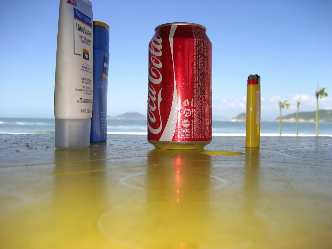 products on table at our perfect beach.jpg
