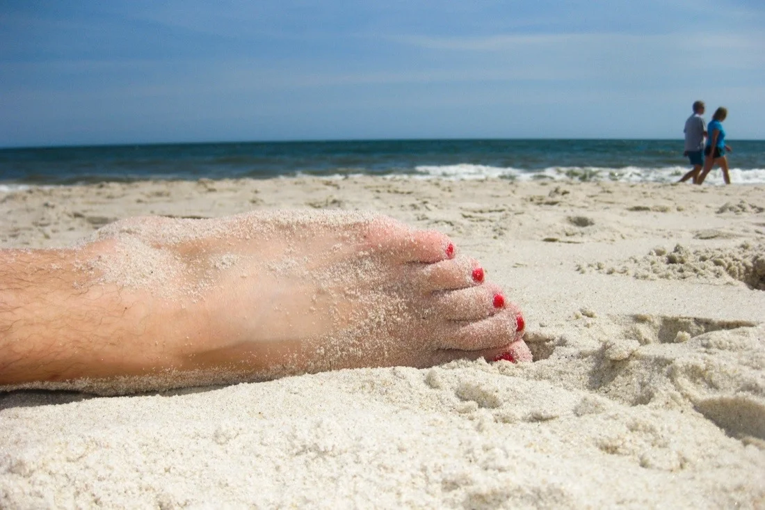 fire island pines june 21st-23rd 15; painted toenailss beach.jpg