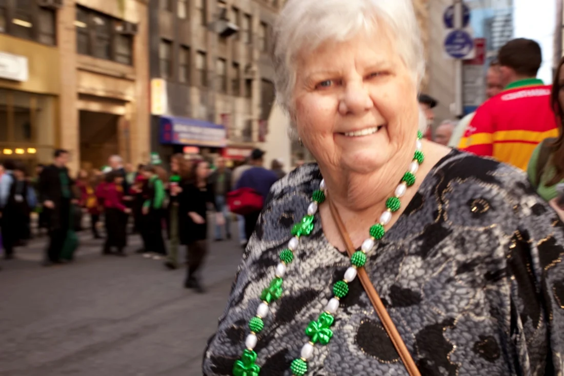 saint patrick's day parade 2010; old woman.jpg