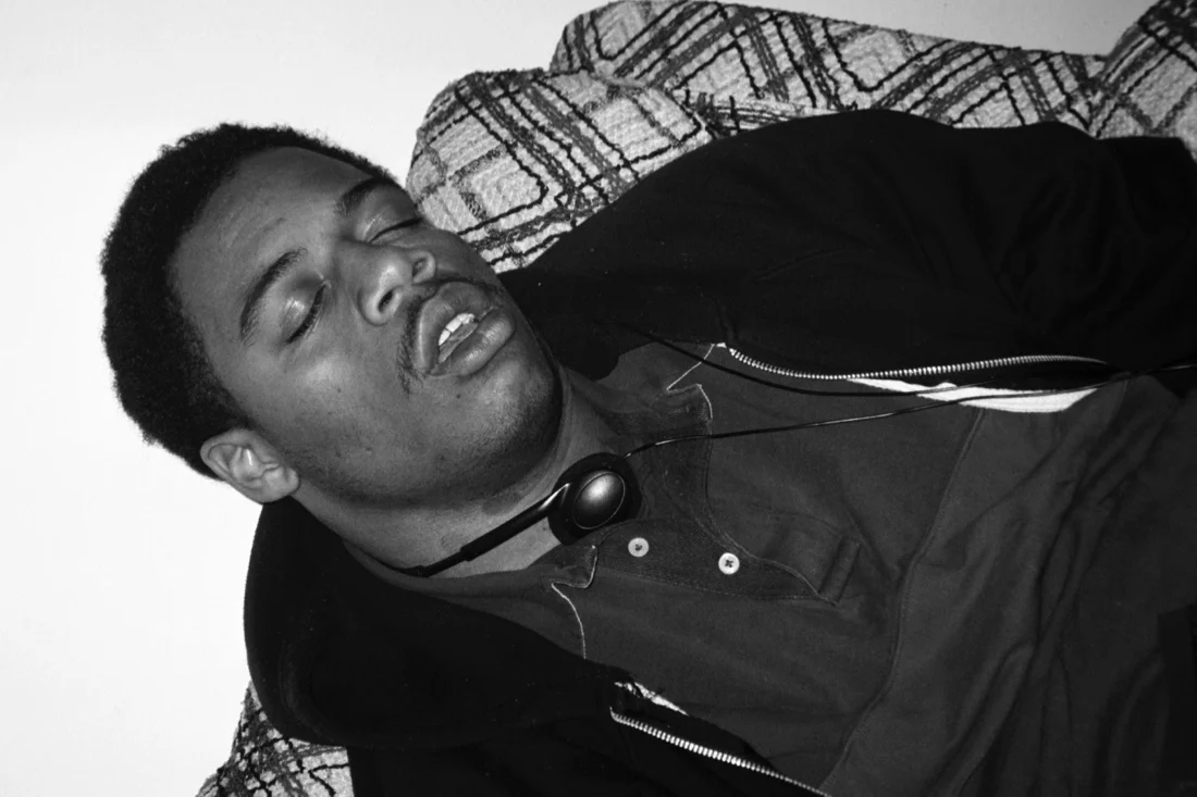 nuclear family blestenation show vassar 56; after party - passed out drunk guy black & white.jpg