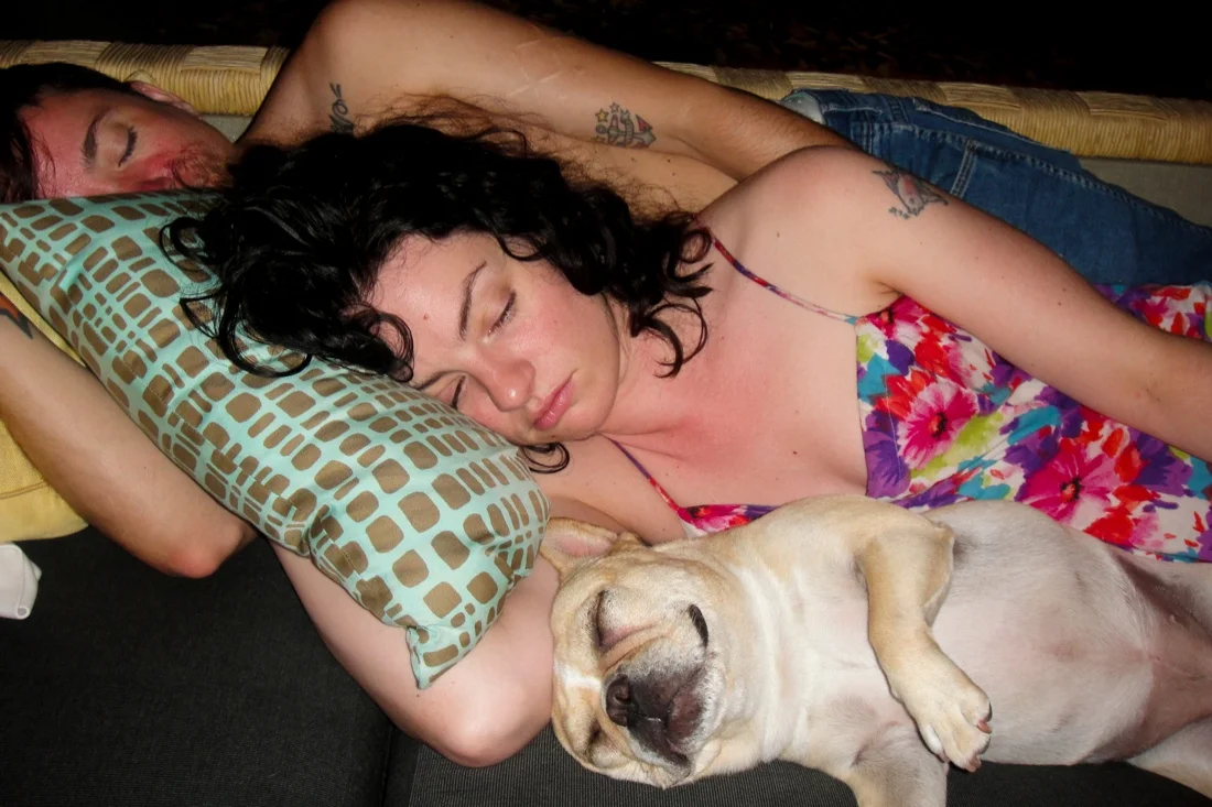 fire island pines gay pride weekend 2010; laura pearl austin sleeping.jpg