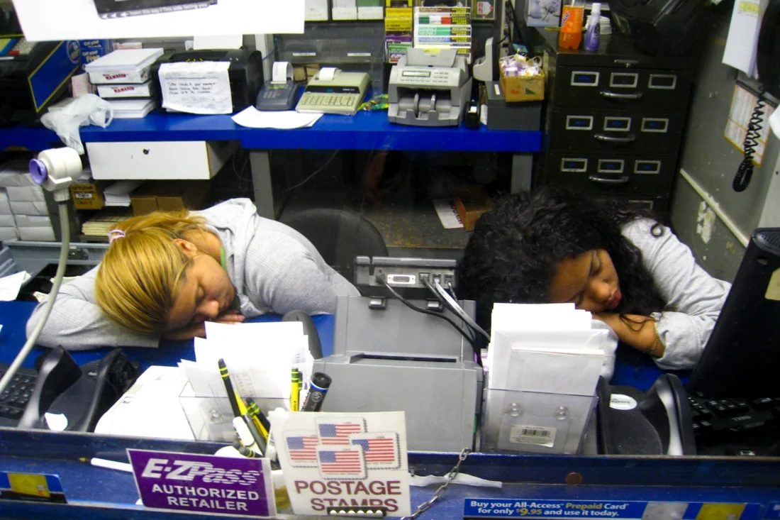 sleeping check cashing workers.jpg