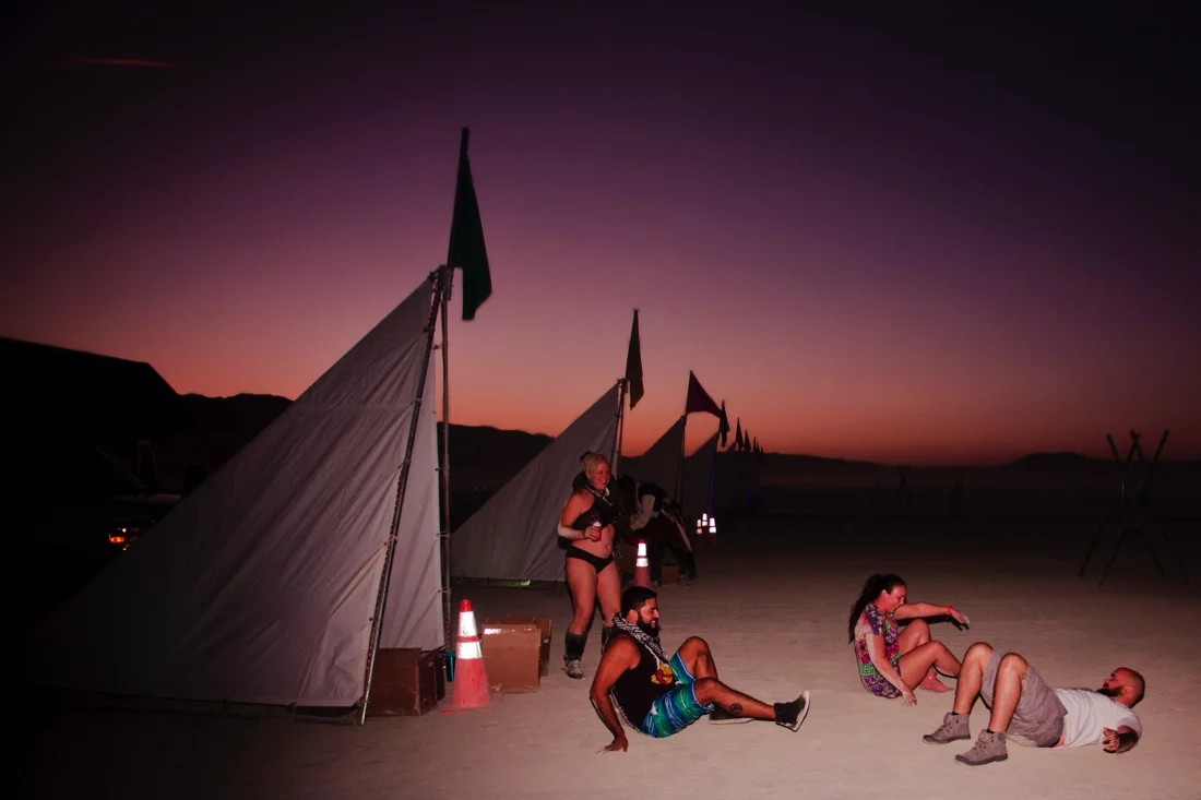 Burning Man 2015 12; Greeters Initiation Sunset.jpg