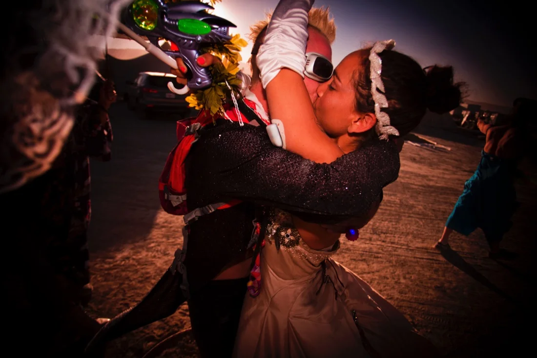 Burning Man 2015 80; Robin Stephan's Wedding Kiss.jpg