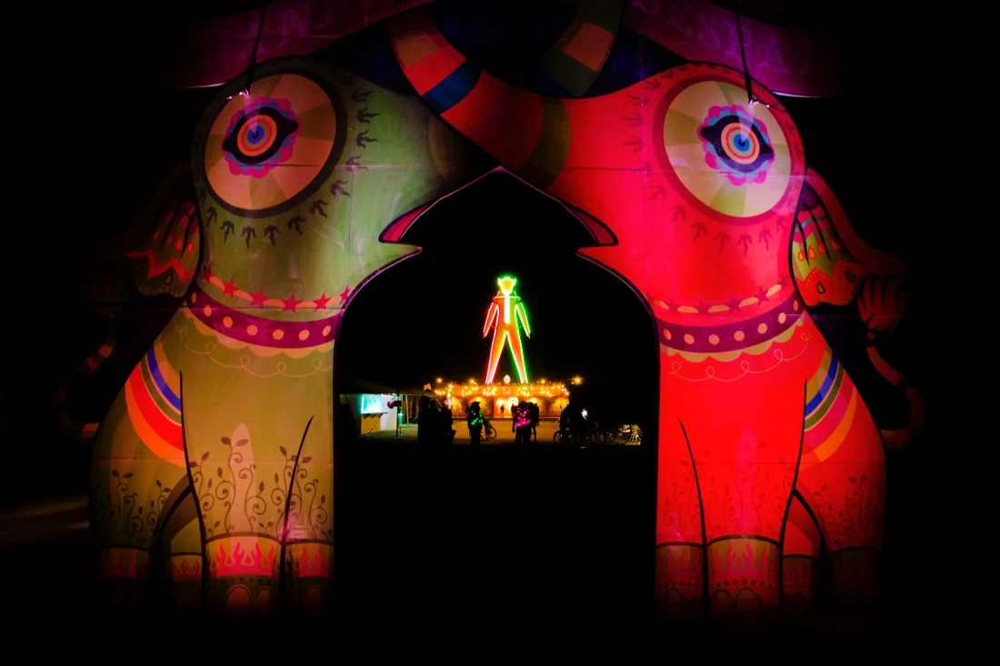 Burning Man 2015 182; Pavilion Gates Night.jpg