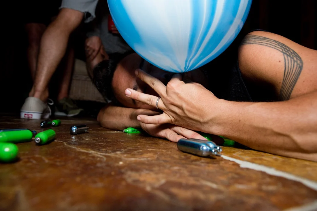 Fire Island Pines June 15th & 16th 2018; Daniel Reichard's Birthday Party 127 Victor Floor Whip-Its Balloon.jpg