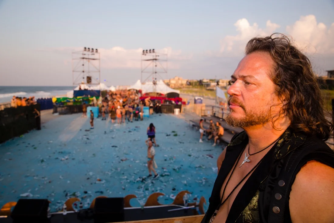Fire Island Pines - Pines Party 2019 Beach Party 257; Guy Sunrise Ocean Horizon.jpg