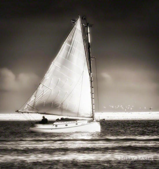 "Sailing Off Morris Island (Chatham, Cape Cod)''