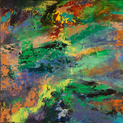 "Elevation'' (acryllic on canvas), by Diane Novetsky, in her show 'EARTHSHIFTER (Copy)
