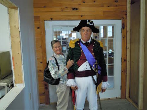 Ethan Allen (Josh Fitzhugh) on his way to his oration in Barre, Vt.