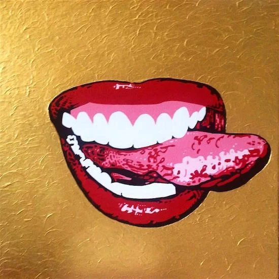 "Miley's Lips'' (acrylic on campus), by Joe Kitsch, is his show ''#Lose Your Head,''&nbsp;at Galatea Fine Art, Boston, Sept. 1-28. The gallery notes say his work presents "art on the lighter side of our crazy times derived from the Internet and popu…
