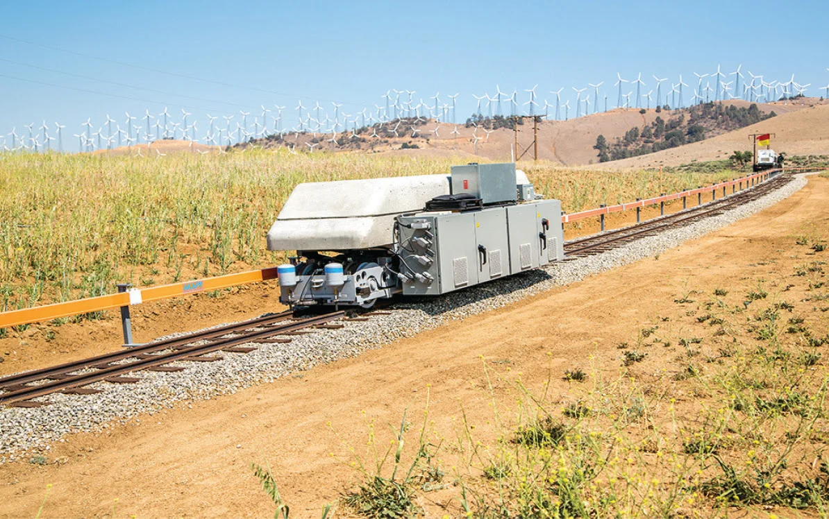  The energy-storage train discussed below (1/4 scale).