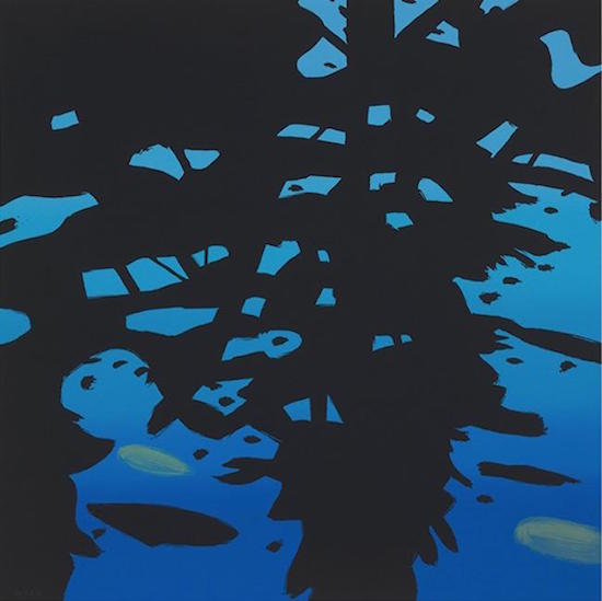 "Reflections'' (7-color silkscreen), by Alex Katz, at Heather Gaudio Fine Art, New Canaan, Conn.