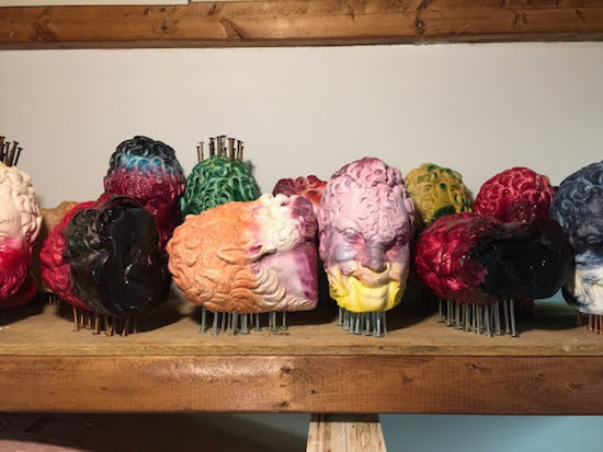 "School of love,'' by Steve Locke, a sculptor, in his show "school of love & Family Pictures,'' at the Gallery Kayafas, Boston, through Nov. 26.