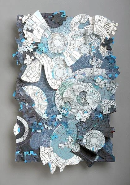 "Northern Waters'' (mixed media), by Phyllis Ewen, in the show "Inventing 3D Landscapes,'' Dec. 1-Jan. 14, at Brickbottom Artists Association, Somerville, Mass.
