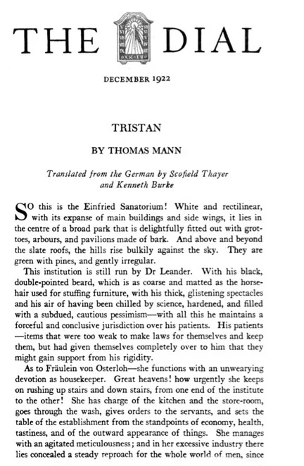 James Dempsey: Scofield Thayer, 'The Dial' and the Modernist revolution