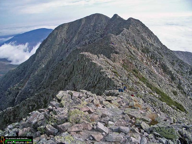 "The Knife Edge'' atop Mt. Katahdin.