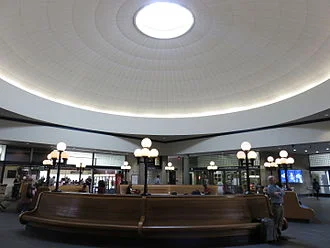 In the main room of the &nbsp;Providence train station. On the floor is carved the lovely phrase from Robert Louis Stevenson: &nbsp;"For my part, I travel not to go anywhere, but to go. I travel for travel's sake. The great affair is to move.'' 