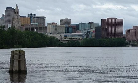 Hartford from the other side of the Connecticut River.