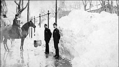 A scene in Middletown, Conn., just after the Blizzard of '88, still considered by many to be southern New England's most fabled such storm, dumped more than 50 inches in some places on March 11-14, 1888.