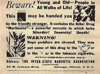 Anti-marijuana-use poster from 1935.