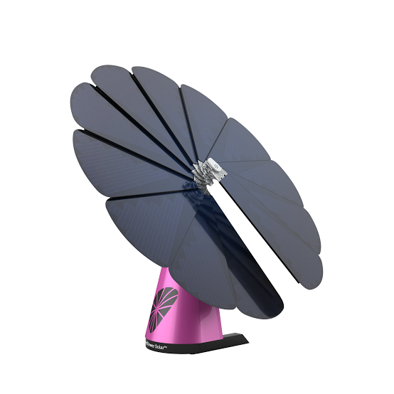 A "smartflower'' solar-energy device.